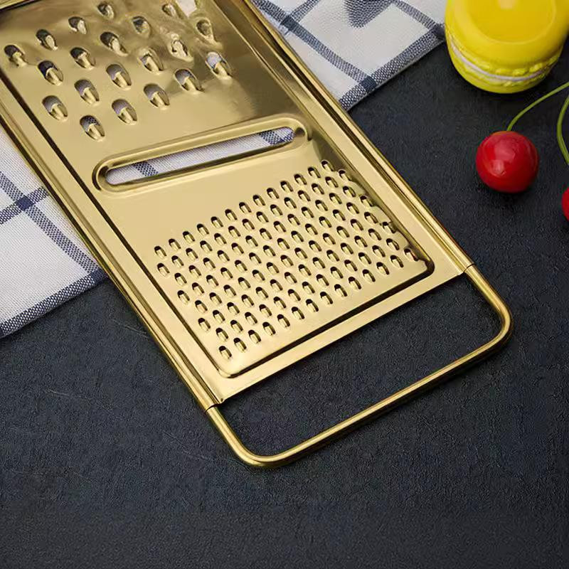 Goldener Sparschäler und Reibe aus Edelstahl für deine Küche - Bild 2