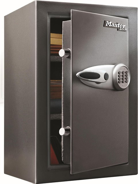 MASTER LOCK Digitaler Sicherheitssafe T6-331ML in Schwarz mit elektronischem Code und 2 Regalen, Volumen: 61,7 l - Bild 1
