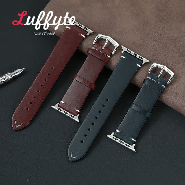 luffyte Uhrenarmband Leder, Vintage, Unisex - Bild 1