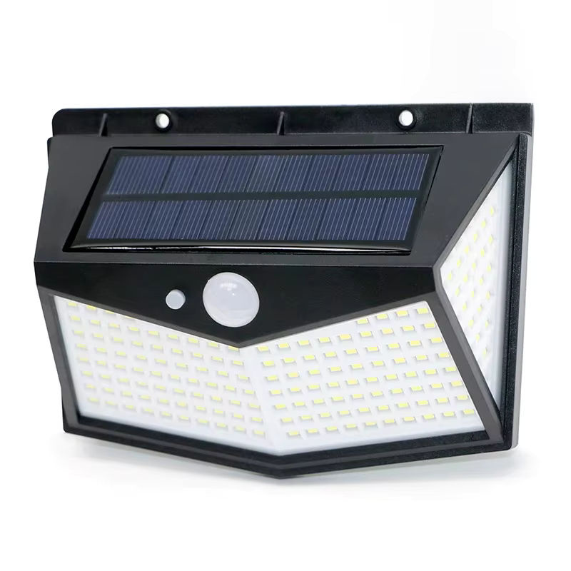 Dengsum Solar Wandlampe mit 212 LEDs und PIR Bewegungssensor, Schwarz, 3 Modi für Garten und Außenbereich - Bild 7