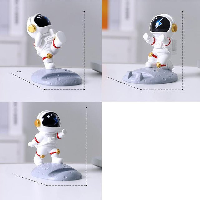 Yiran Furniture Astronaut Handyhalter und Tablet-Halter als niedliche Desktop-Dekoration aus Harz - Bild 1