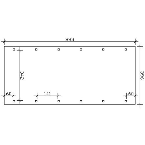 Skan Holz Carport Spessart in Grün mit schwarzer Blende, B/T: 396 x 893 cm, Firsthöhe: 244 cm, imprägniert - Bild 4