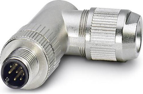 Phoenix Contact 1553653 Sensor-Aktor-Datensteckverbinder M12 Stecker gewinkelt 8-polig silber - Bild 1