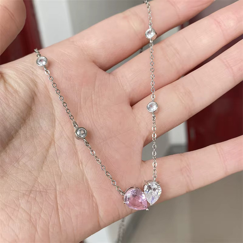 ZAKOL Schmuck-Set, Rosa Zirkonia, Silber, Damen - Bild 2