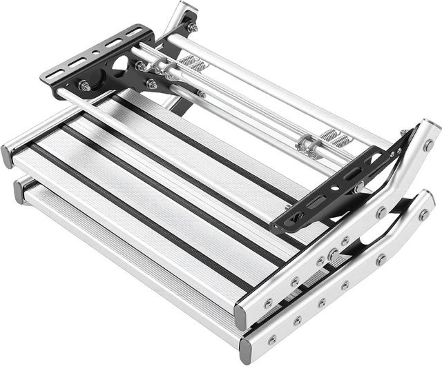Aimo 2-stufige Wohnmobil-Stufen aus Aluminiumlegierung, faltbar und manuell einziehbar, weiß - Bild 1