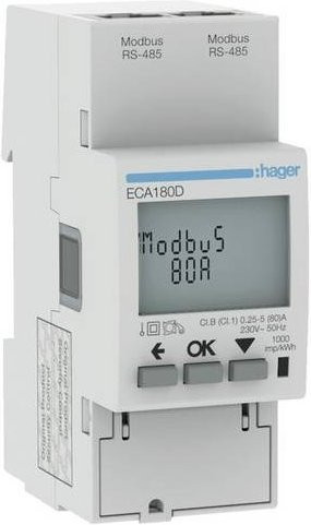 Hager ECA180D Wechselstromzähler in Weiß - Bild 1
