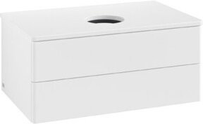 V&B Waschtischunterschrank Antao ohne Frontstruktur, Farbe Weiß, B/T/H: 80 x 36 x 50 cm - Bild 1