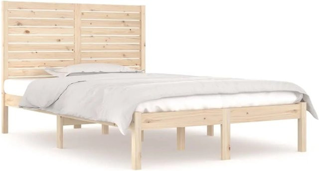 vidaXL Massivholzbett aus Kiefer in Rustikalem Design, B/T/H: 120 x 200 x 126 cm - Bild 1