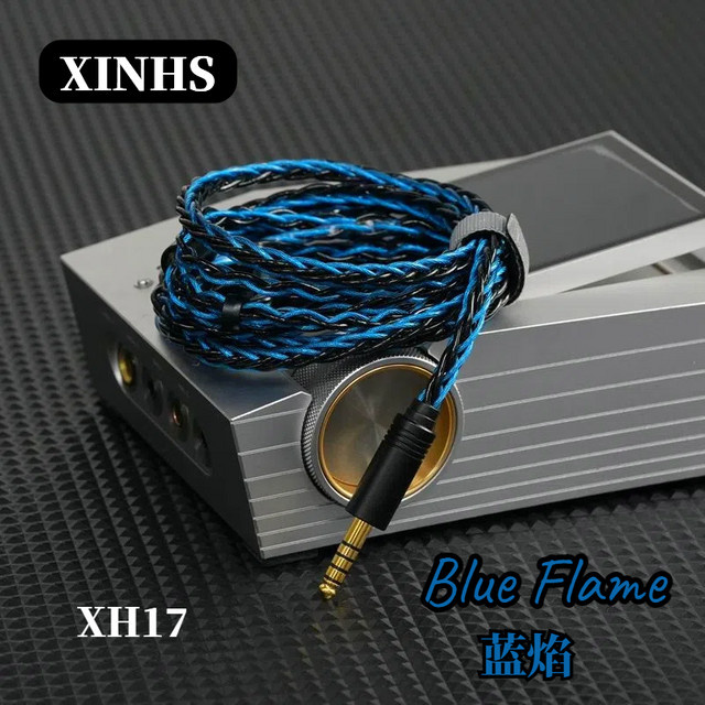 XINHS XH17 Blue Flame 8-Core 5-Element + OCC Graphene HIFI Kopfhörer-Upgrade-Kabel mit 0,78 2PIN für IE900 in Blau - Bild 1