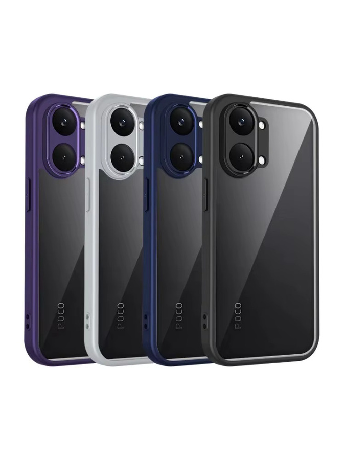 EUCAGR HD Clear PC Hard Case für Xiaomi POCO X8 Pro Max, transparente stoßfeste Handyhülle mit TPU-Rückseite - Bild 5