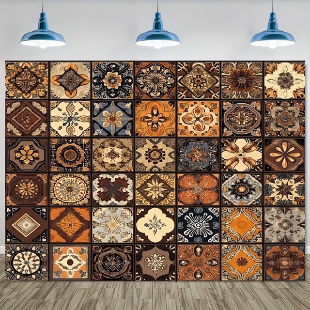Bohemian Patchwork Mandala Wandteppich von JMG Household Supplies, Mehrfarbig, B: 150 cm, H: 130 cm - Bild 1