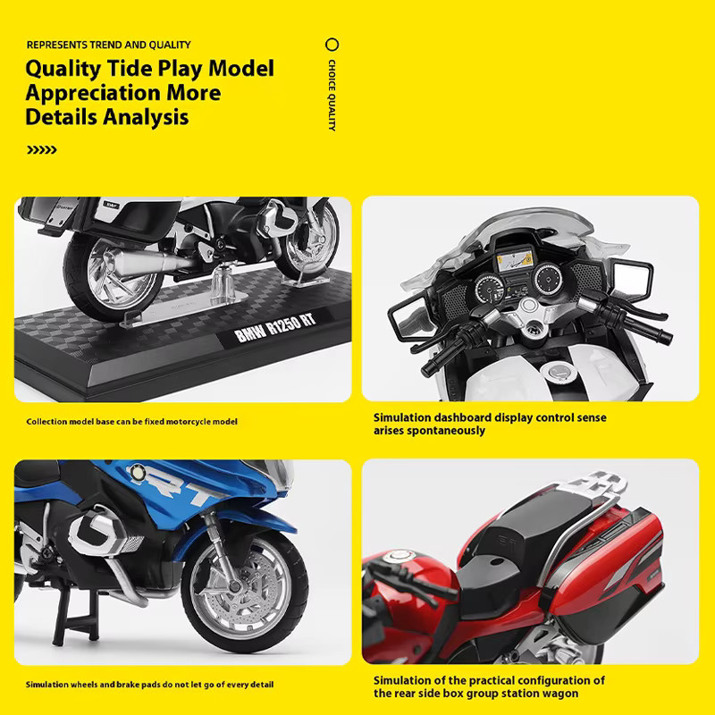 CCA Motorradmodell aus Legierung in Rot, 1:12 Scale Desktop-Ornament - Bild 5