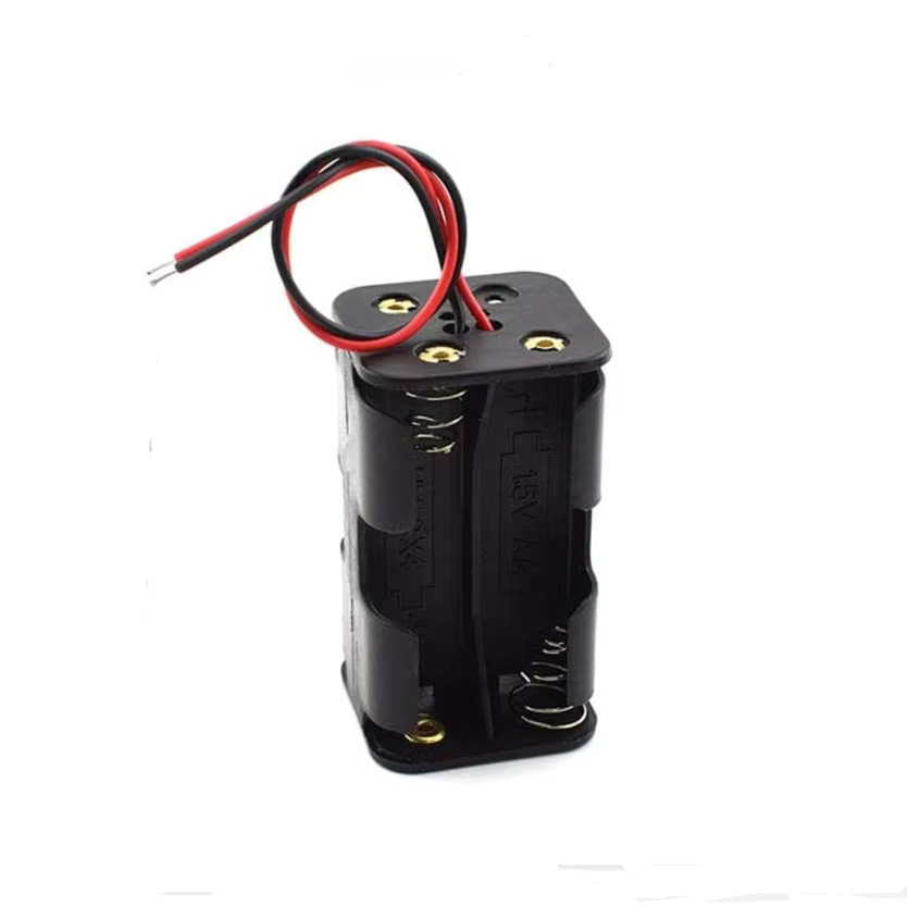 RC-Auto Empfänger Batteriehalter Gehäuse Box in Schwarz mit 4 x AA Batteriefach und JST 3-Pin Stecker kompatibel mit JR Futaba - Bild 2