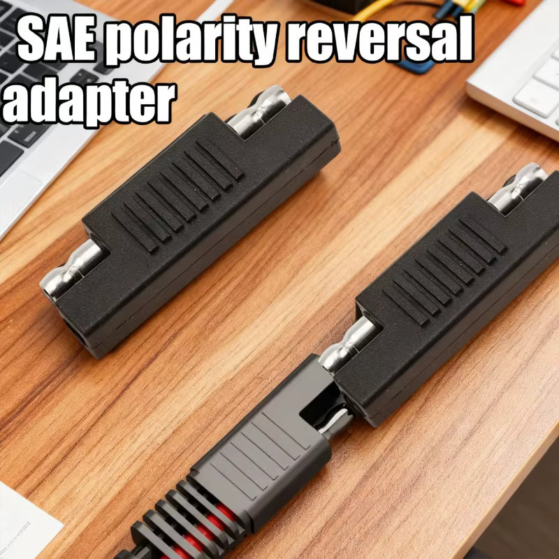 V27 SAE-Steckeradapter als Schnelltrennkabel für Solarpanels und Batterieladegeräte, 12 V und 24 V, Schwarz - Bild 6