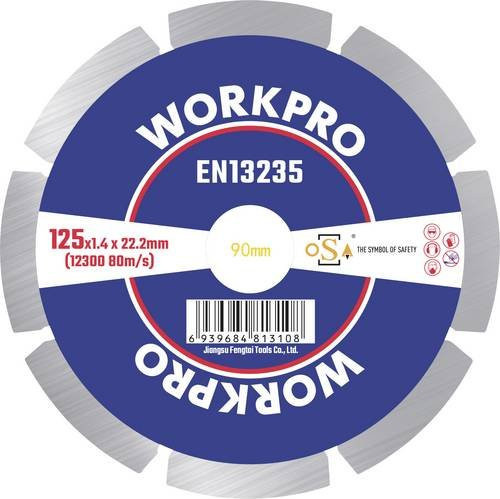 WorkPro GSOSSE-2 Trennscheibe Blau Durchmesser: 125 mm für Stein, Keramik, Porzellan, Marmor und Granit - Bild 1