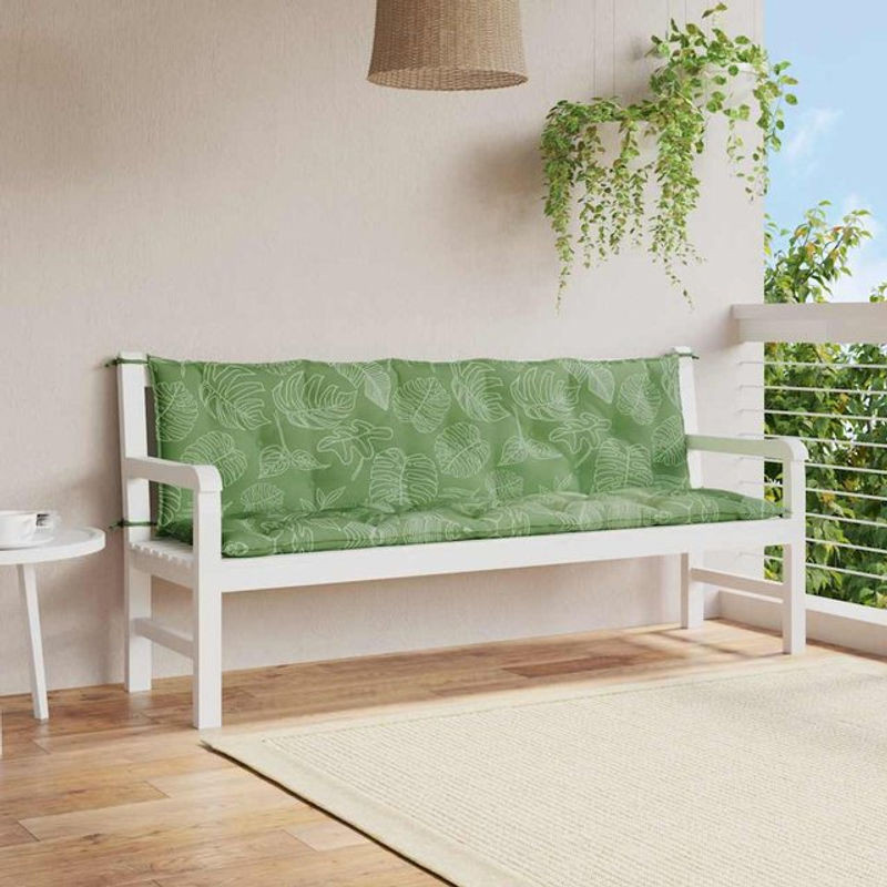 Vidaxl Palettenkissen Set aus 2 Stück mit Blumenmuster in Grün aus Stoff - Bild 1
