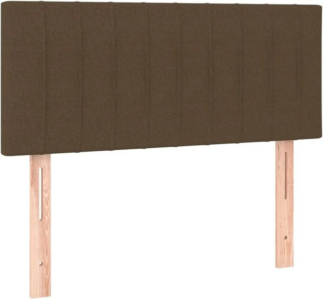 vidaXL LED Kopfteil Dunkelbraun mit USB-Ladeanschluss und integrierter Beleuchtung, B: 100 cm, H: 78-88 cm, T: 5 cm - Bild 1