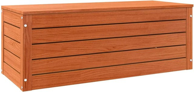 vidaXL Aufbewahrungsbox aus massivem Kiefernholz in Wachsbraun, B/T/H: 89 x 36,5 x 33 cm - Bild 1