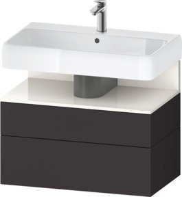 Duravit Waschtischunterschrank Qatego in Grau, Wandhängend, B: 79 cm, T: 47 cm, H: 59 cm - Bild 1