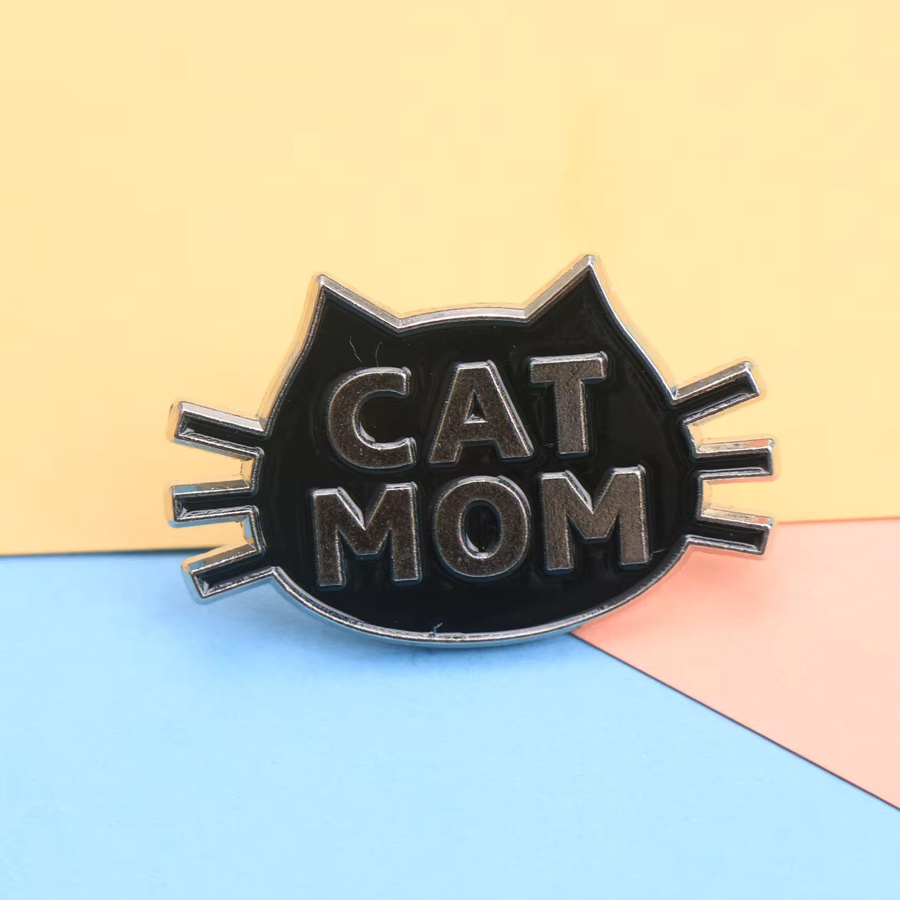 MDKES Anstecknadel Cat Mom Emaille, Unisex - Bild 3