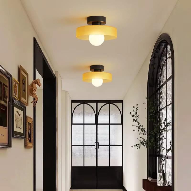 ZCTOP Nordische Vintage LED-Deckenleuchte aus Glas und Metall in Transparent mit warmweißem Licht - Bild 3