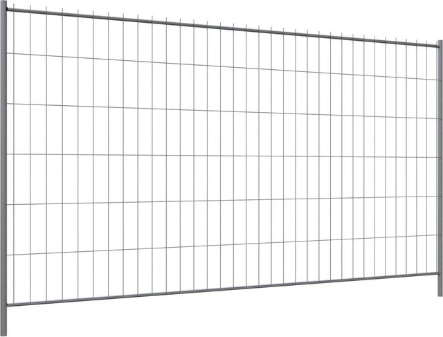 Schake Mobilzaun Cloud Site Fence aus feuerverzinktem Stahl, Farbe: Grau, B: 350 cm, H: 200 cm, T: 100 cm - Bild 1