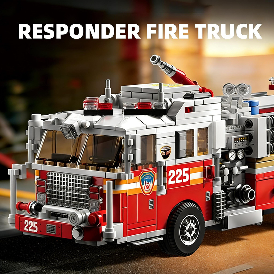 Linyi toy Moc Feuer LKW Gebäude Bausteine 1052 Teile - Bild 2