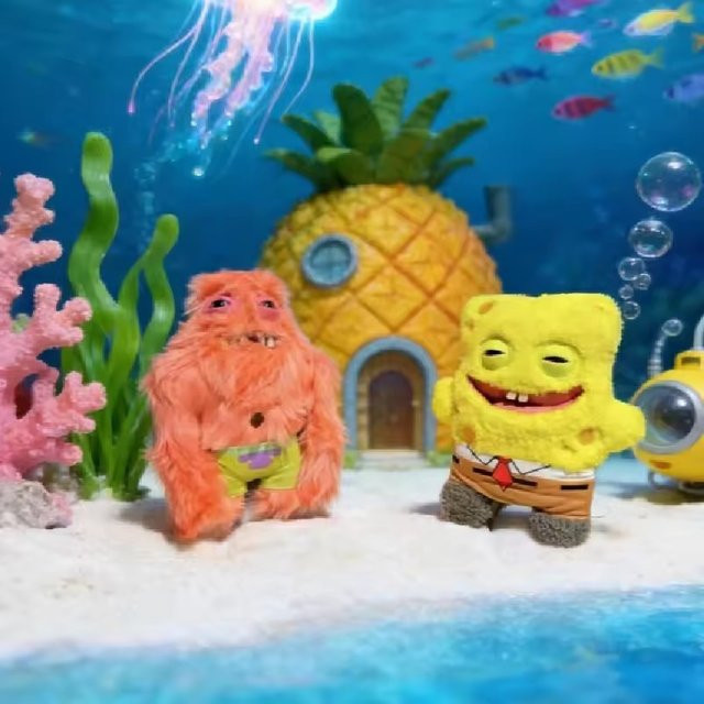 FUGGLER Spongebob Schwammkopf Hässliches Monster, Plüschpuppen, 22cm - Bild 1