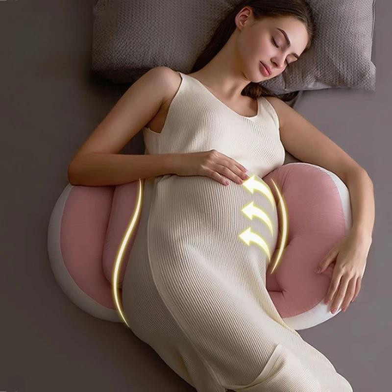 Ergonomisches U-förmiges Mutterschaftskissen aus Polyester zur Linderung von Bauch- und Rückenschmerzen mit Lendenwirbelstütze - Bild 4