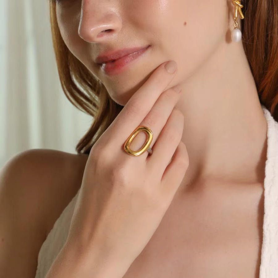 MamacitaSlay Ring, Edelstahl, Bicolor, 18 Karat vergoldet, Damen - Bild 2
