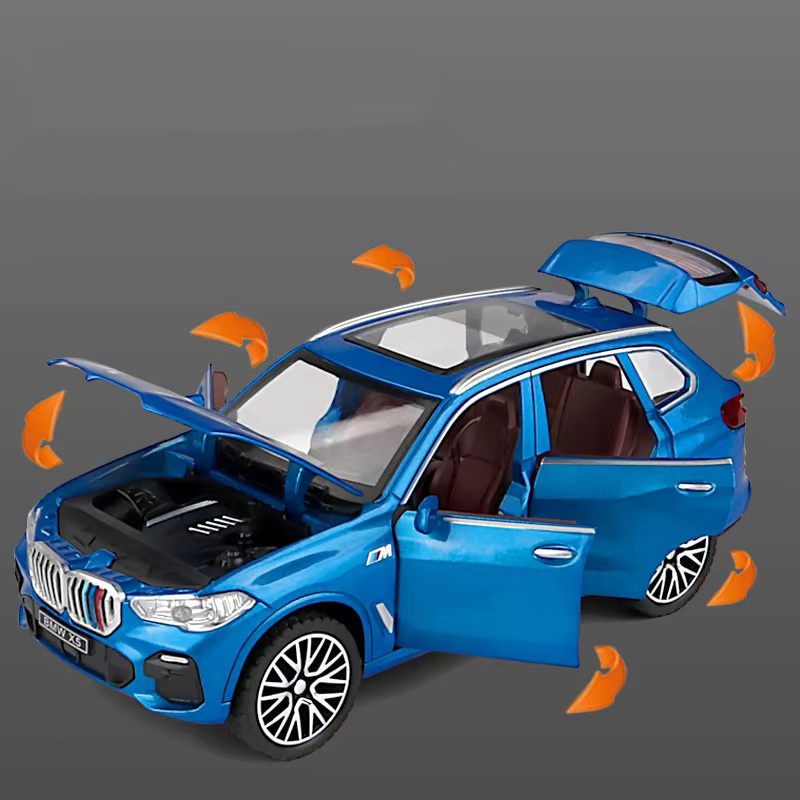 MAKEDA X5 SUV Legierung Auto Modell, 1:32, Metall, mit Sound und Licht, Blau - Bild 3