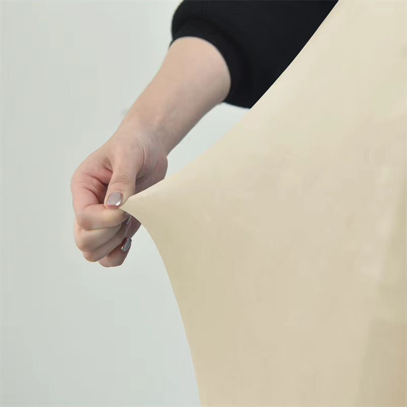 WANERQU Esszimmerstuhlbezug aus Samt und elastischem Stretch-Spandex in Beige für Sessel mit hoher Rückenlehne - Bild 2