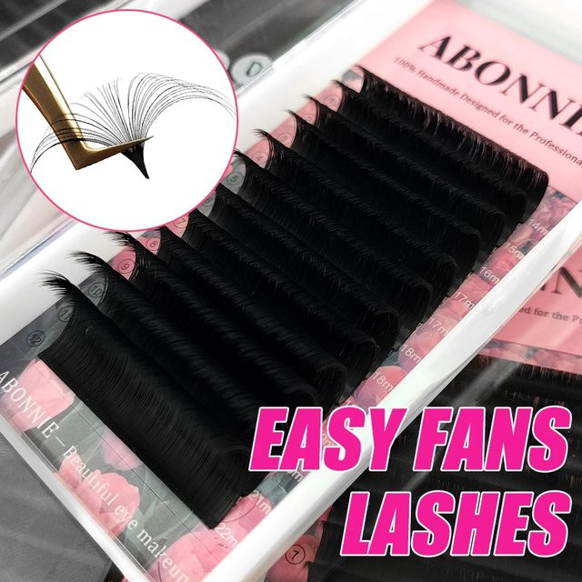 ABONNIE Matte Easy Fan Lashes 8–22 mm, CC CC D DD, Unisex - Bild 1