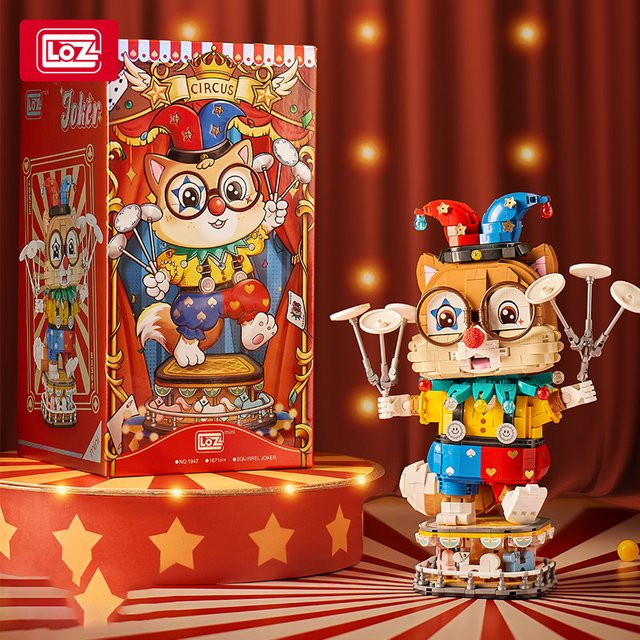 LOZ National Fashion Clown Eichhörnchen, Baustein Modell, Tiere - Bild 1