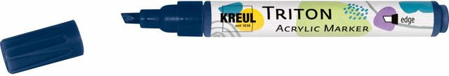 KREUL Triton Acrylic Marker Edge mit Keilspitze in Dunkelblau, Strichbreite 1-4mm - Bild 1