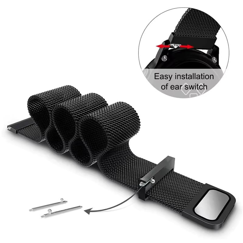 Uhrenarmband Milanaise, Edelstahl, magnetisch, Unisex - Bild 3