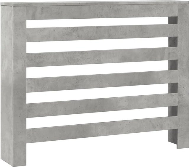 vidaXL Heizkörperverkleidung im Latten-Design in Betongrau, modern, Holzwerkstoff, B/T/H: 104 x 20 x 82 cm - Bild 1