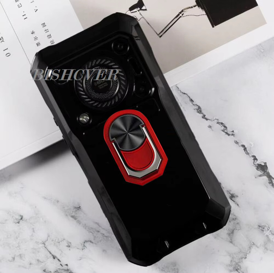 Blackview Silikon Schutzhülle mit Ringhalterung für Blackview BL9000 Pro und BL9000, Transparent/Schwarz, 6,78 Zoll - Bild 1