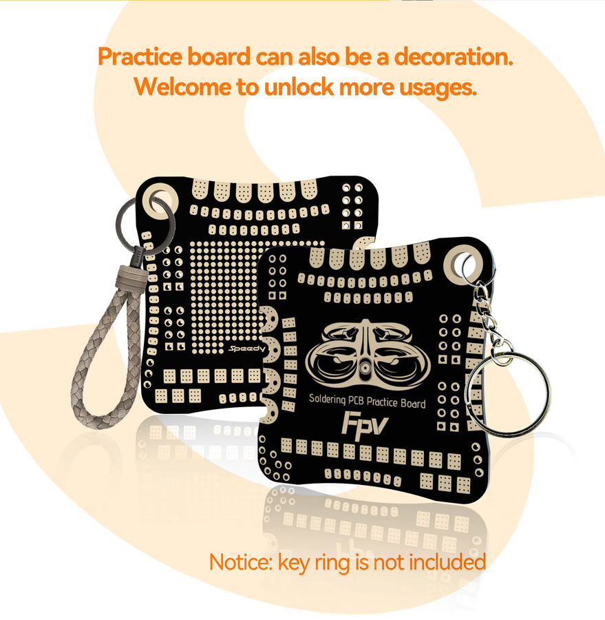 SpeedyBee FPV Löten PCB Übungsplatte für Flight Controller und ESC in Schwarz, 4 Stück - Bild 2