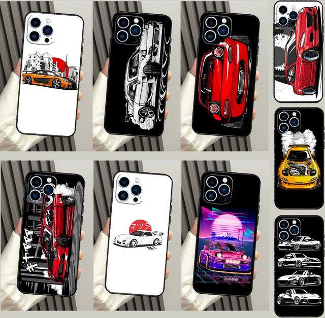 JDM Auto RX7 MX5 Handyhülle kompatibel mit iPhone 17 Pro Max 16 15 14 13 12 11 Pro Max Mini Plus 16e 17 Air Cover - Bild 1