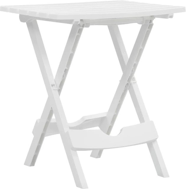 vidaXL Klappbarer Gartentisch in Weiß für den Außenbereich B/T/H: 44,5 x 38,5 x 50 cm - Bild 1