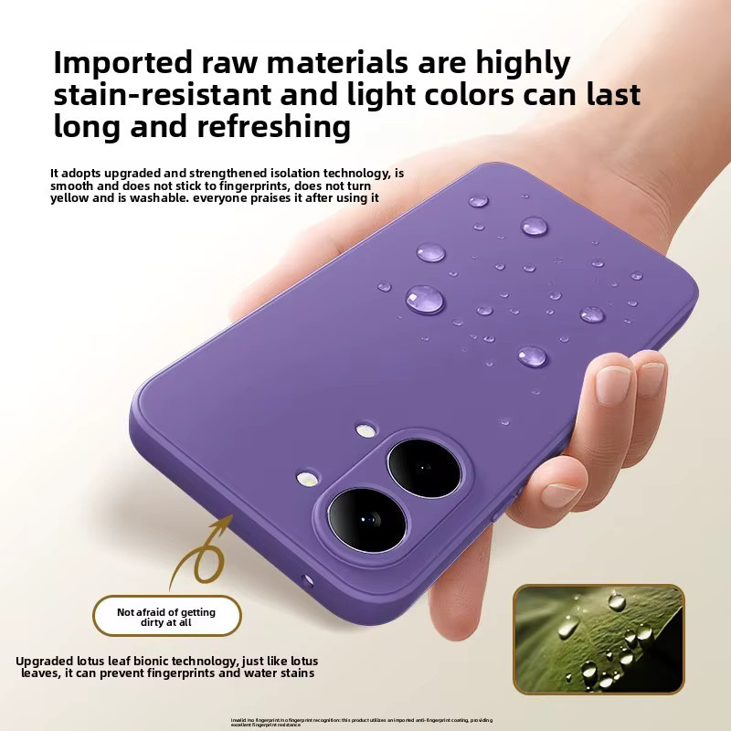 Xiaomi Poco X8 X 8 Pro Max Handyhülle aus Flüssig-Silikon mit TPU-Stoßfänger und Kameraobjektivschutz in Grün und Lila - Bild 6