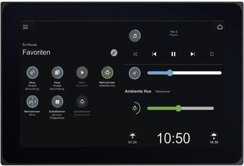 Hager WDI101 Touchscreen-Modul in Schwarz mit Ethernet/LAN, USB-A und Micro-USB - Bild 1
