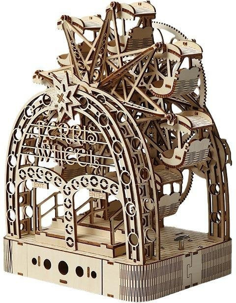 Binchi Riesenrad-Spielzeug, Holz, handgekurbelt, 3D - Bild 1