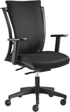 Mayer Sitzmöbel Drehstuhl 2457 in Schwarz mit Textilbezug, höhenverstellbar, B: 65 cm, H: 64 cm - Bild 1