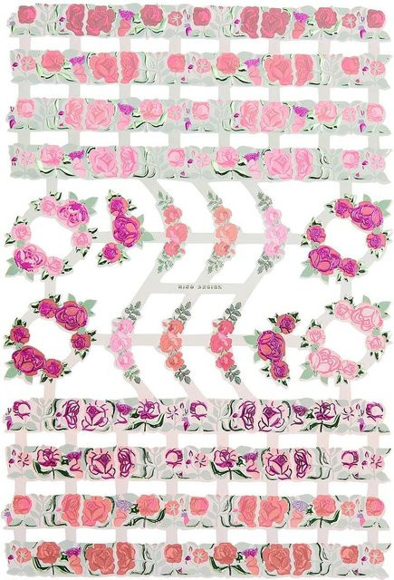 Rico Design Paper Poetry Glanzbilder Rosen Bordüren in Multicolor - Bild 1
