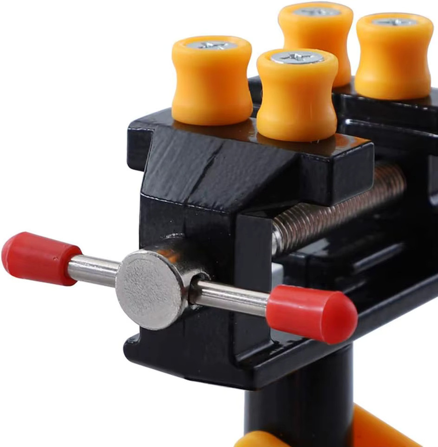 SI FANG Mini-Schmuckschraubstock mit drehbarer Funktion und verstellbarer Klemmung für Gravur und Bastelarbeiten - Bild 6