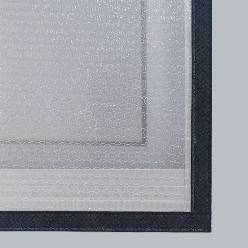 Isolierte Blasenfolie für Winterfenster von zxqwan, transparente thermische Vorhänge mit schwarzem Reißverschluss, B/H: 80 x 180 cm - Bild 3
