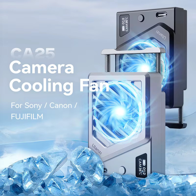 Ulanzi CA25 Kamerakühlsystem Neue Version Kühlkörperlüfter für Sony Canon FUJIFILM Nikon in Schwarz oder Silber - Bild 2