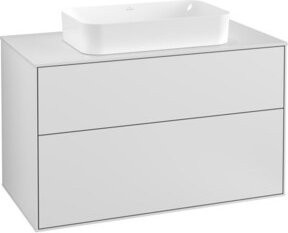 V&B Waschtischunterschrank Finion in Weiß lackiert, Breite: 100 cm, Tiefe: 50,1 cm - Bild 1